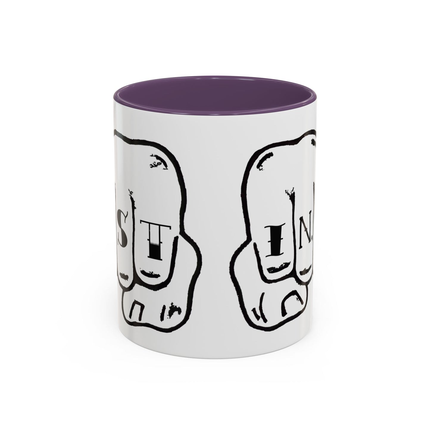 Austin Knuckle Tats Tattooed Fists Accent Mug Giant Fists Edition