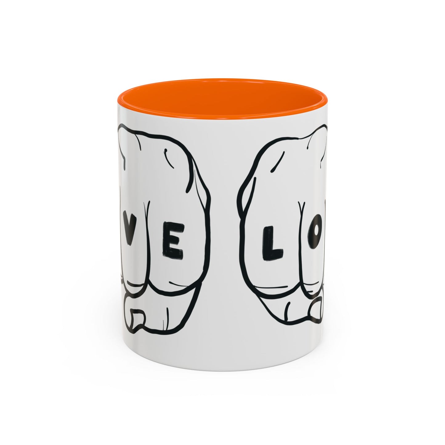 Live Loud Knuckle Tats Tattooed Fists Loudest Accent Mug