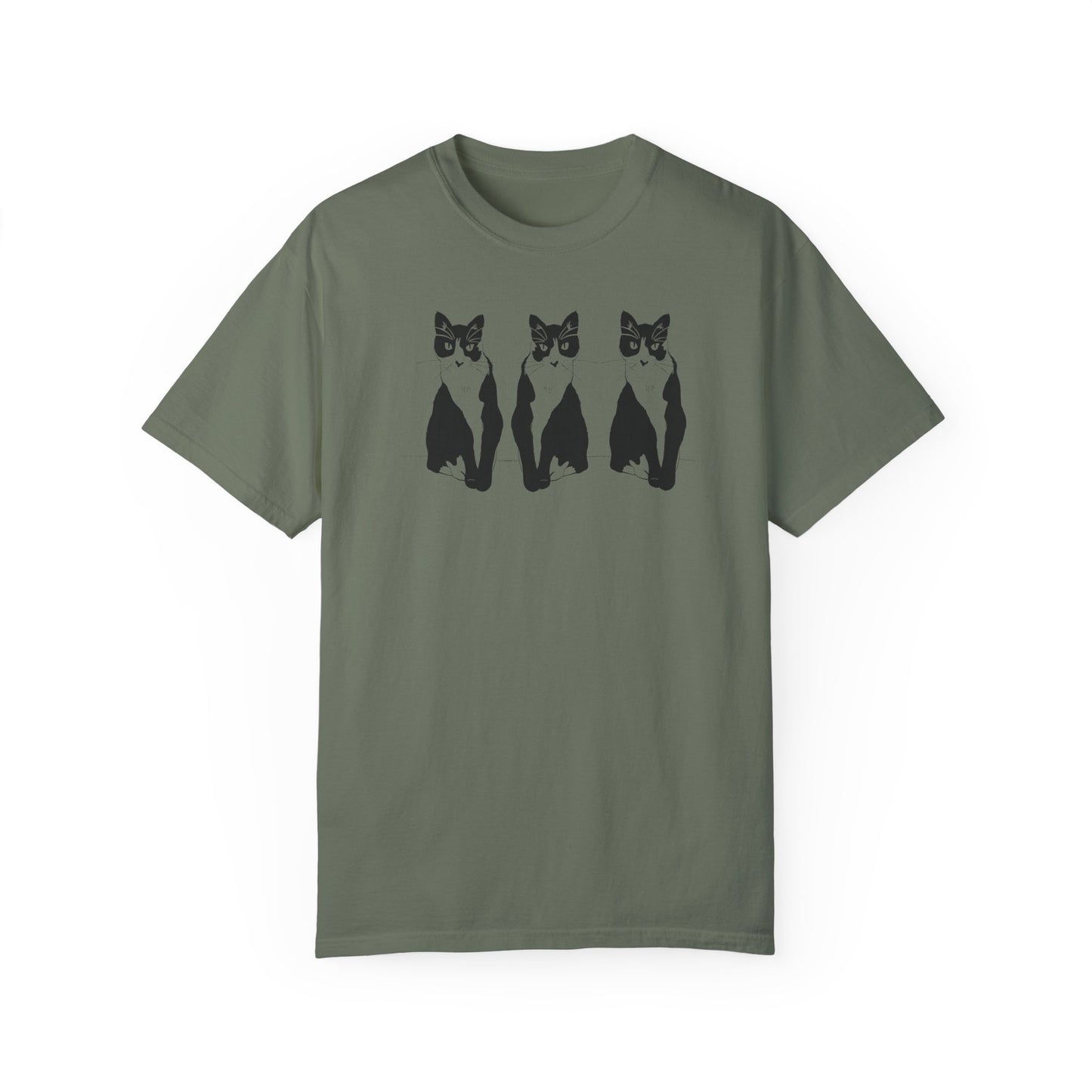 Cat x3 Tee (Transparent Style Cat) - Cat Drawing Shirt