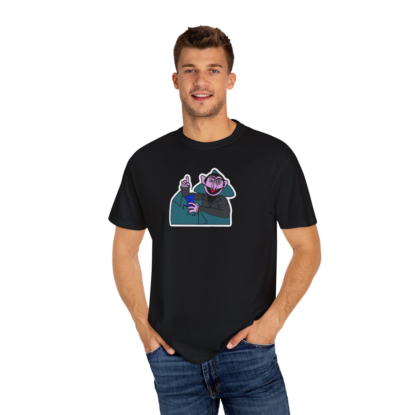 The Count Stealing Candy Tee - Sesame Street The Count Parody Shirt