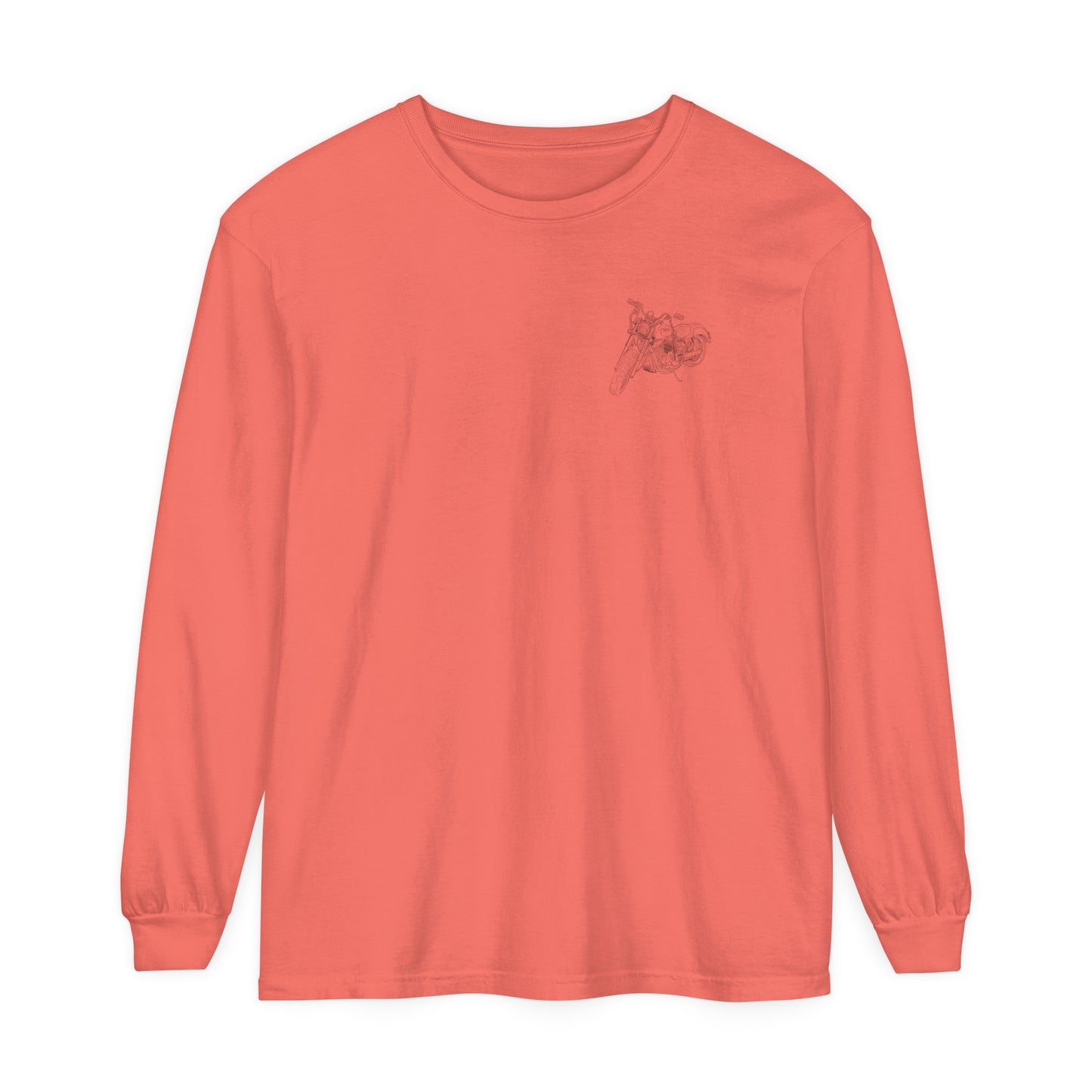 Ride Me Motorcycle Long Sleeve Tee Back Design