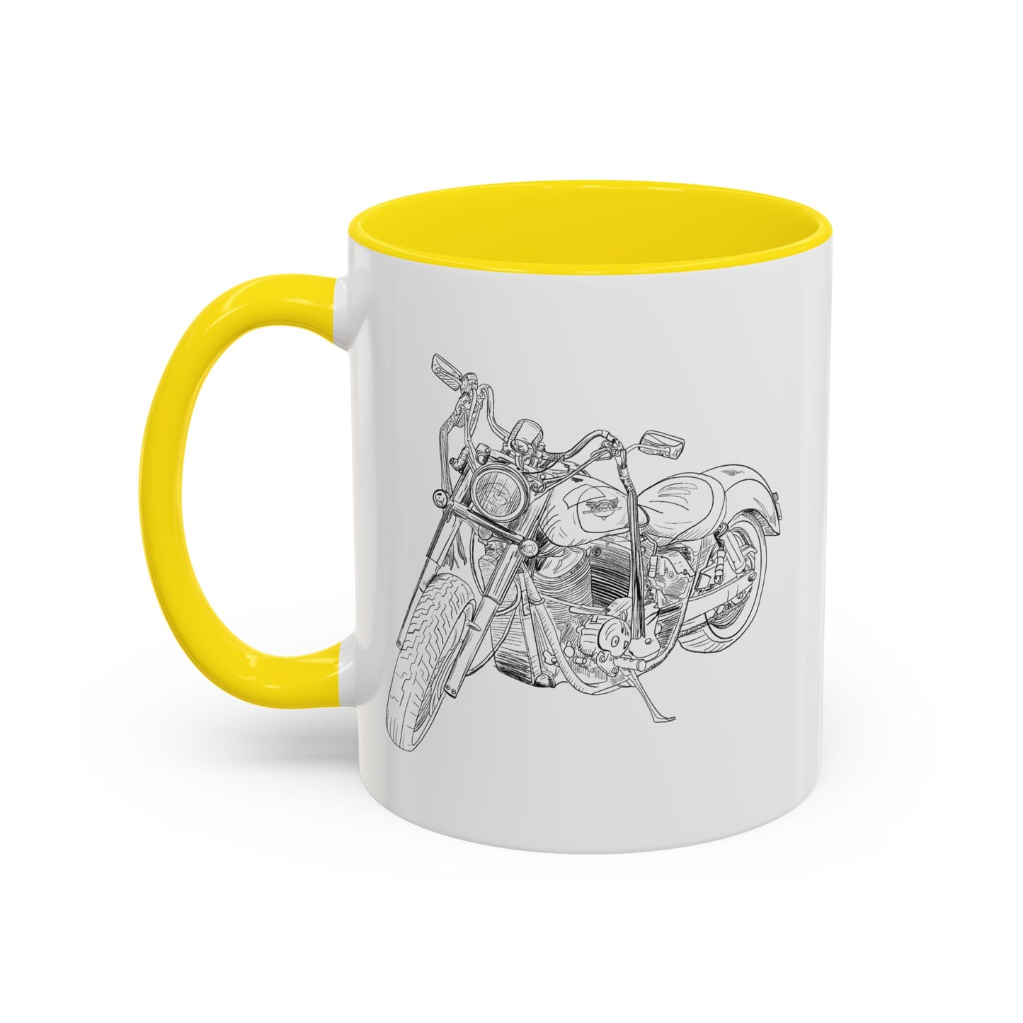 Motorcycle Drawing Accent Mug