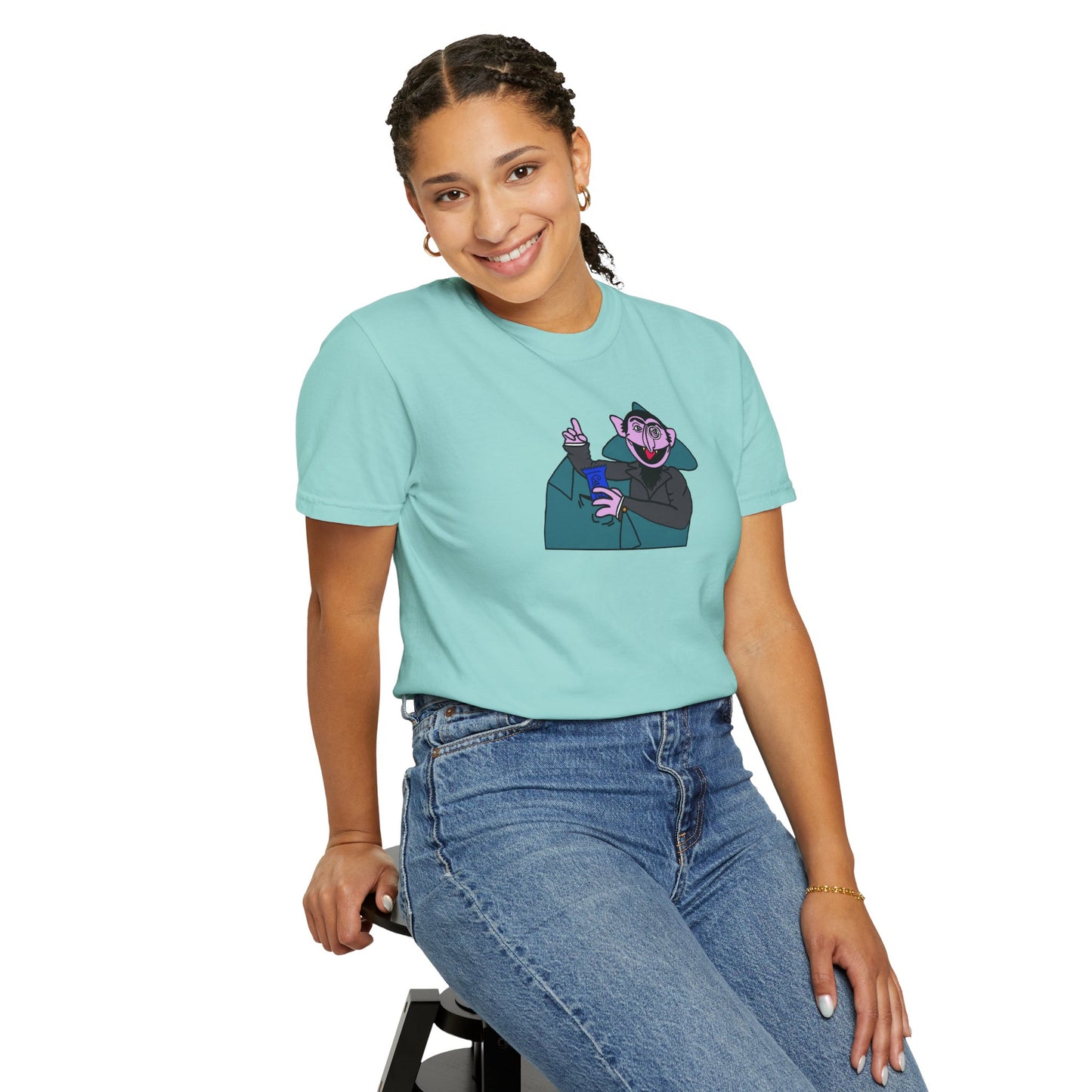 The Count Stealing Candy Tee - Sesame Street The Count Parody Shirt