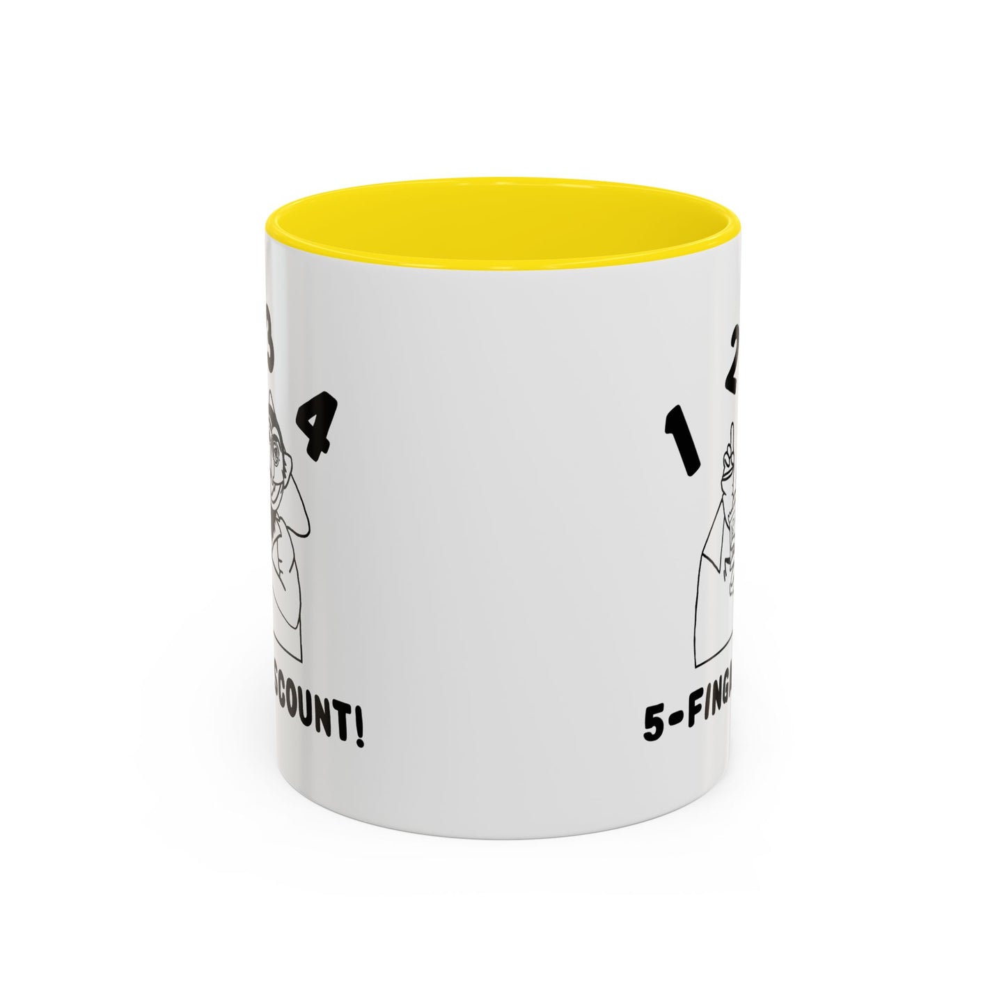 Five Finger Discount Outline Mug - Sesame Street The Count Parody Coffee Mug