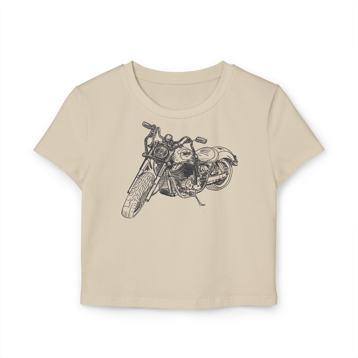 Harley Motorcycle Sketch Baby Tee