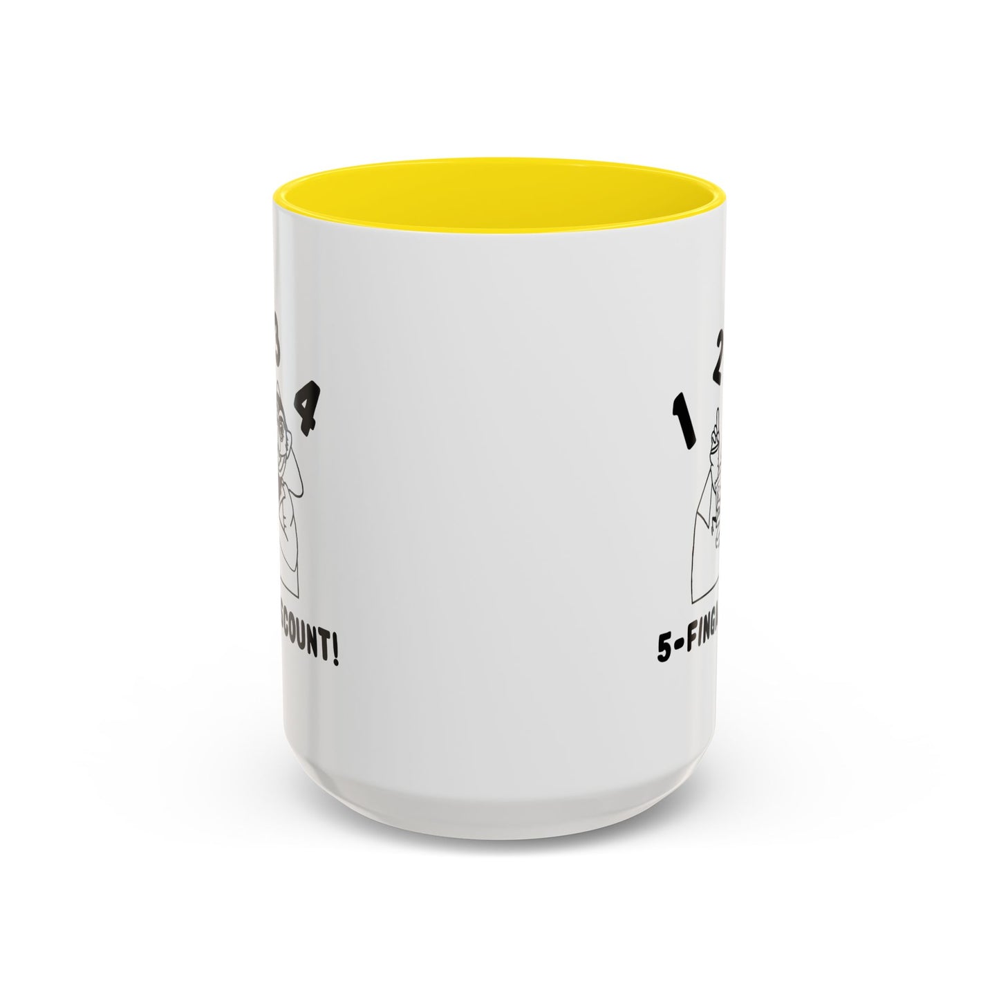 Five Finger Discount Outline Mug - Sesame Street The Count Parody Coffee Mug