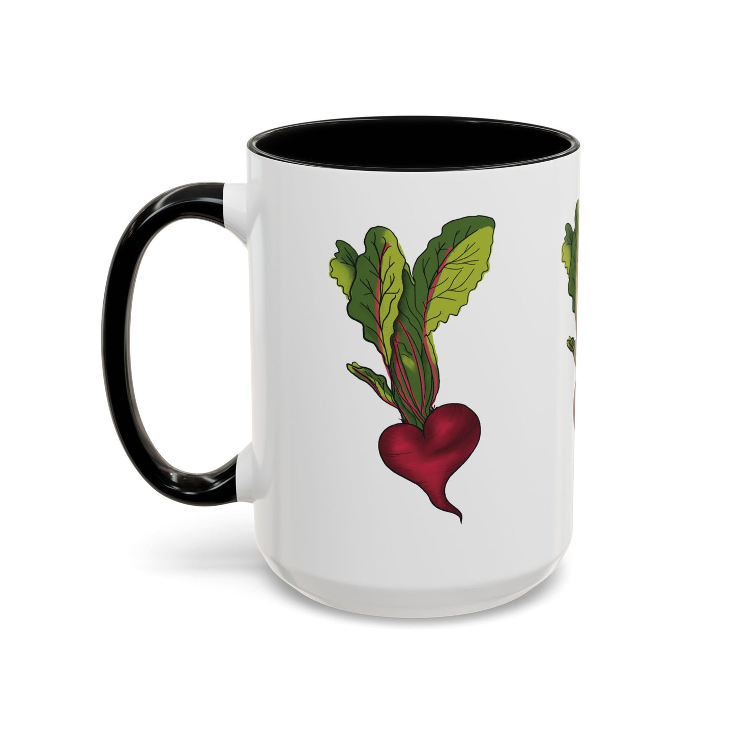 Triple Heart Beet Accent Mug