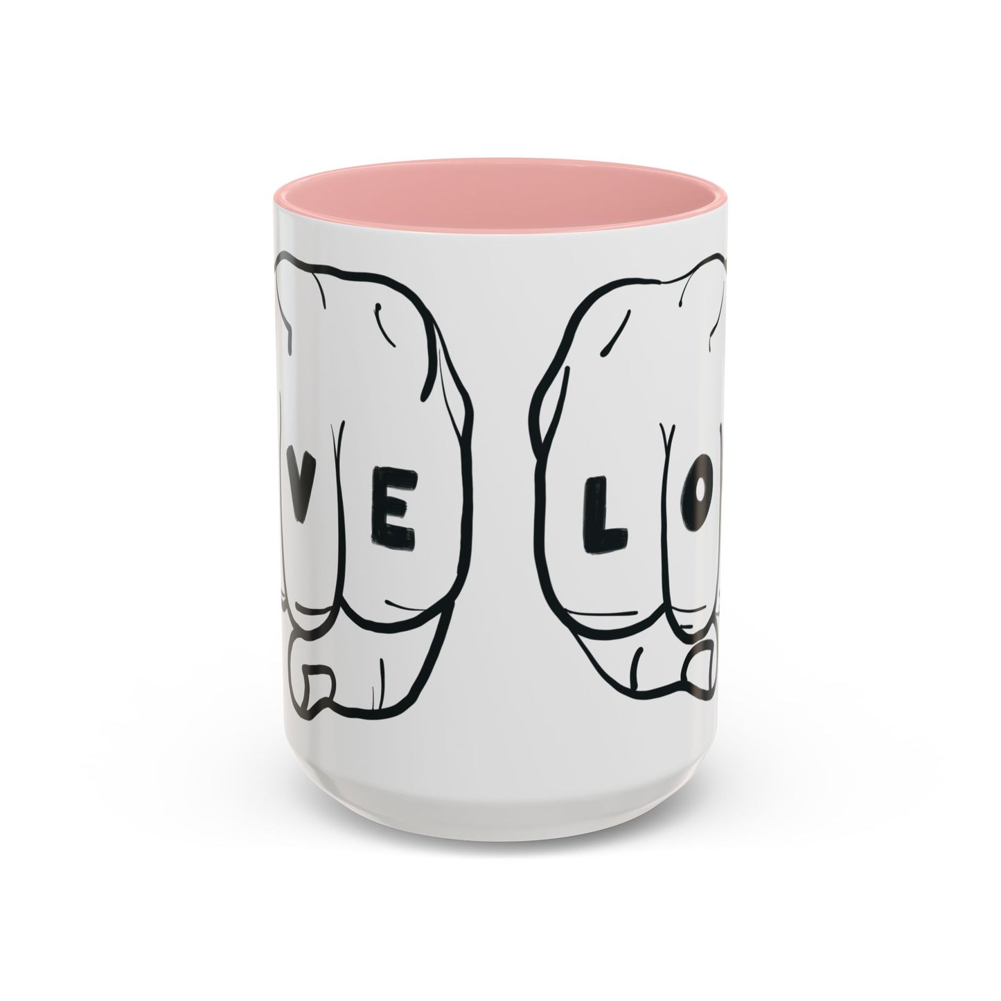 Live Loud Knuckle Tats Tattooed Fists Loudest Accent Mug