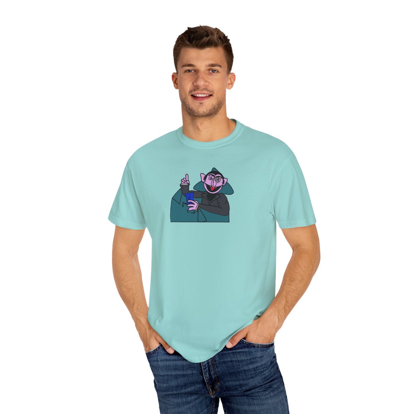 The Count Stealing Candy Tee - Sesame Street The Count Parody Shirt