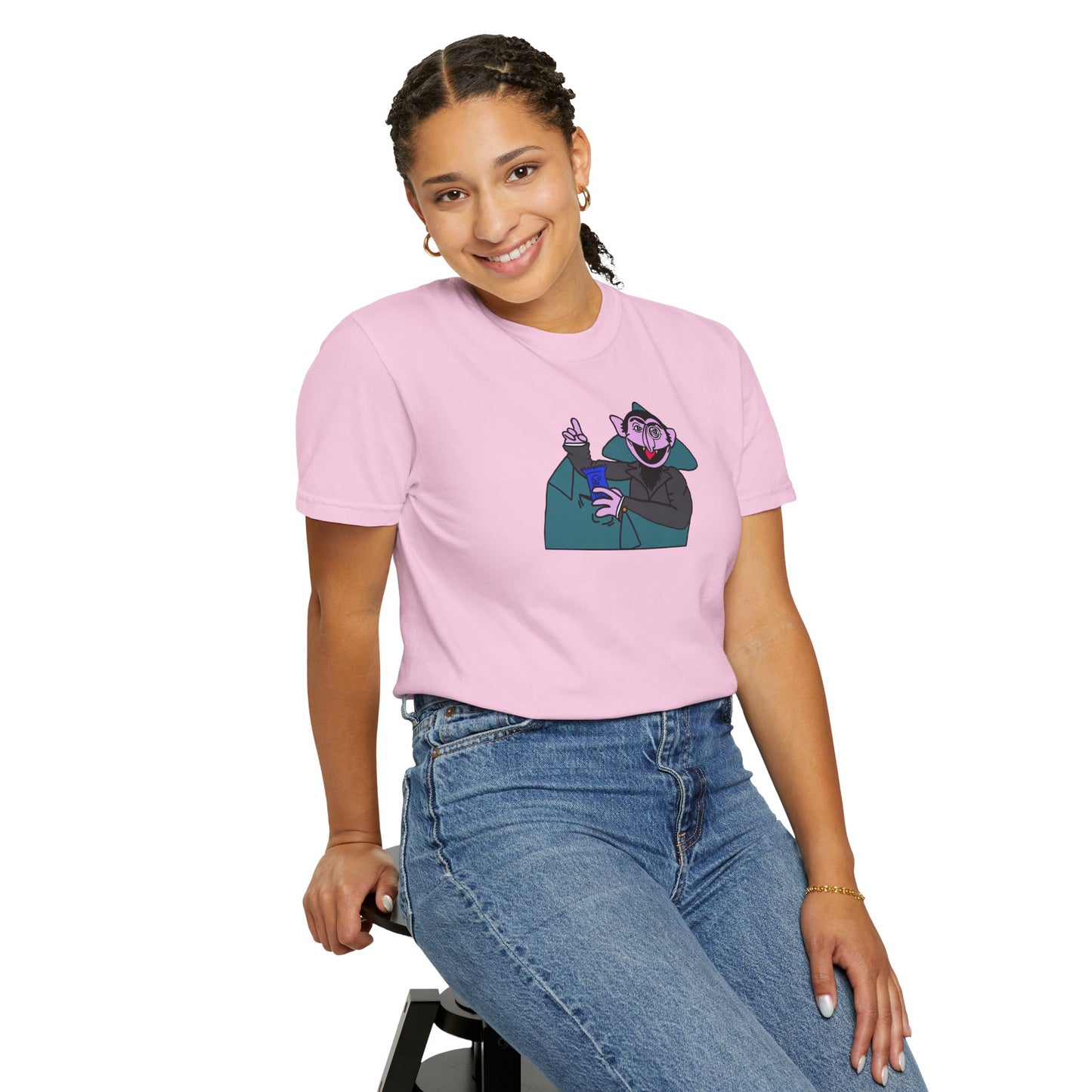 The Count Stealing Candy Tee - Sesame Street The Count Parody Shirt