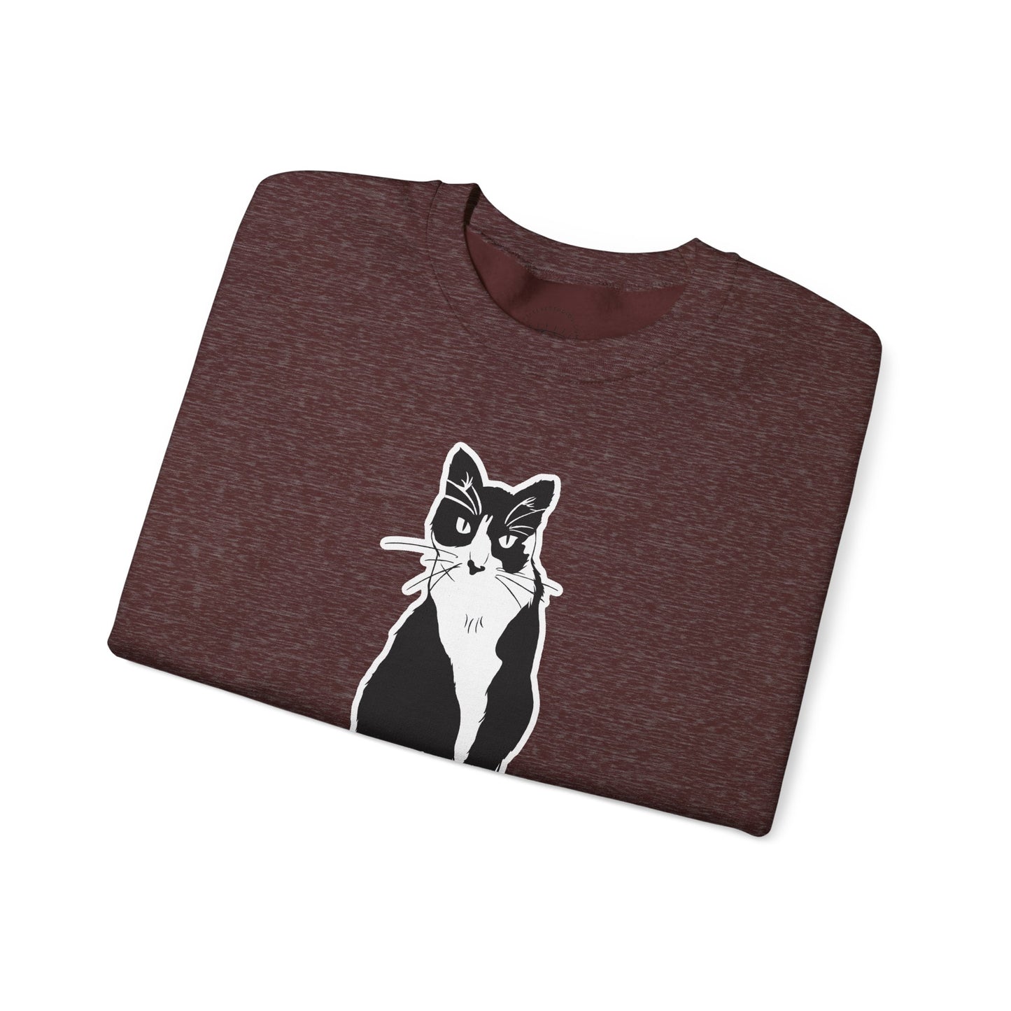 Cat Sweatshirt (Sticker Style Cat) - Cat Drawing Sweatshirt