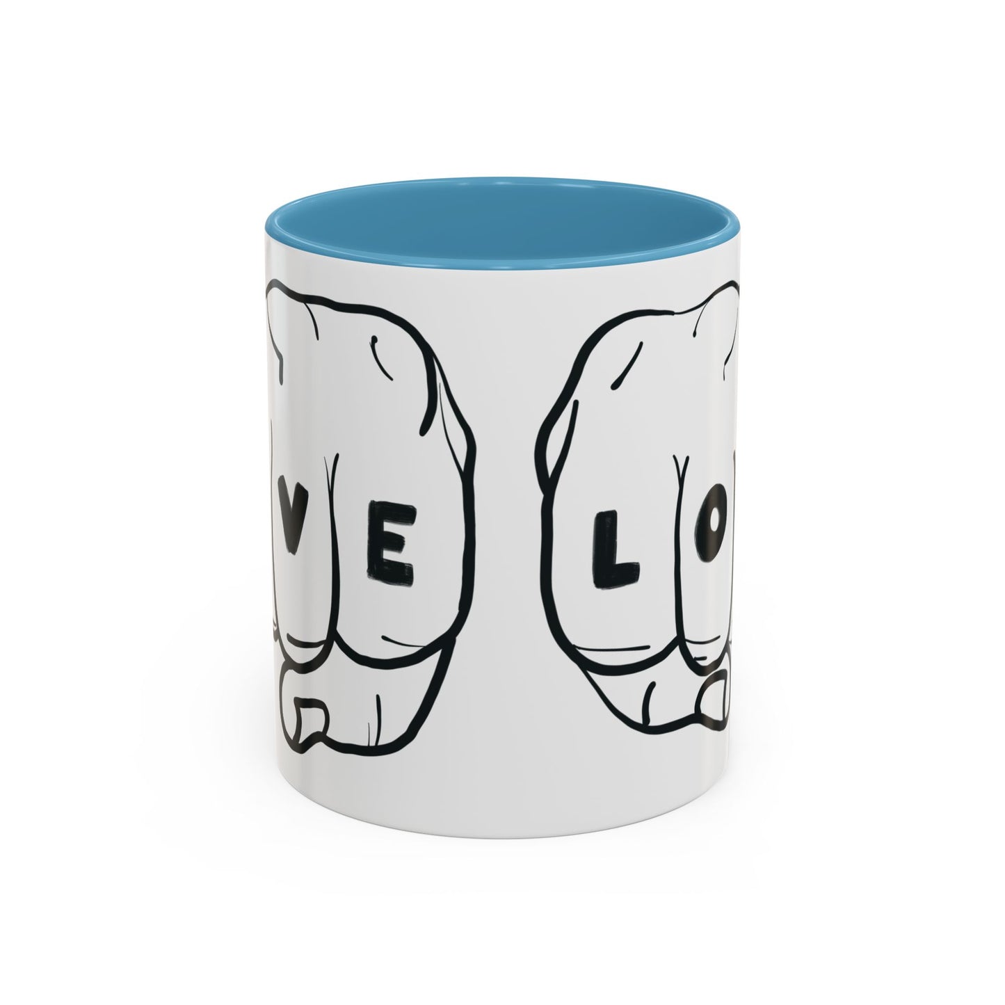 Live Loud Knuckle Tats Tattooed Fists Loudest Accent Mug