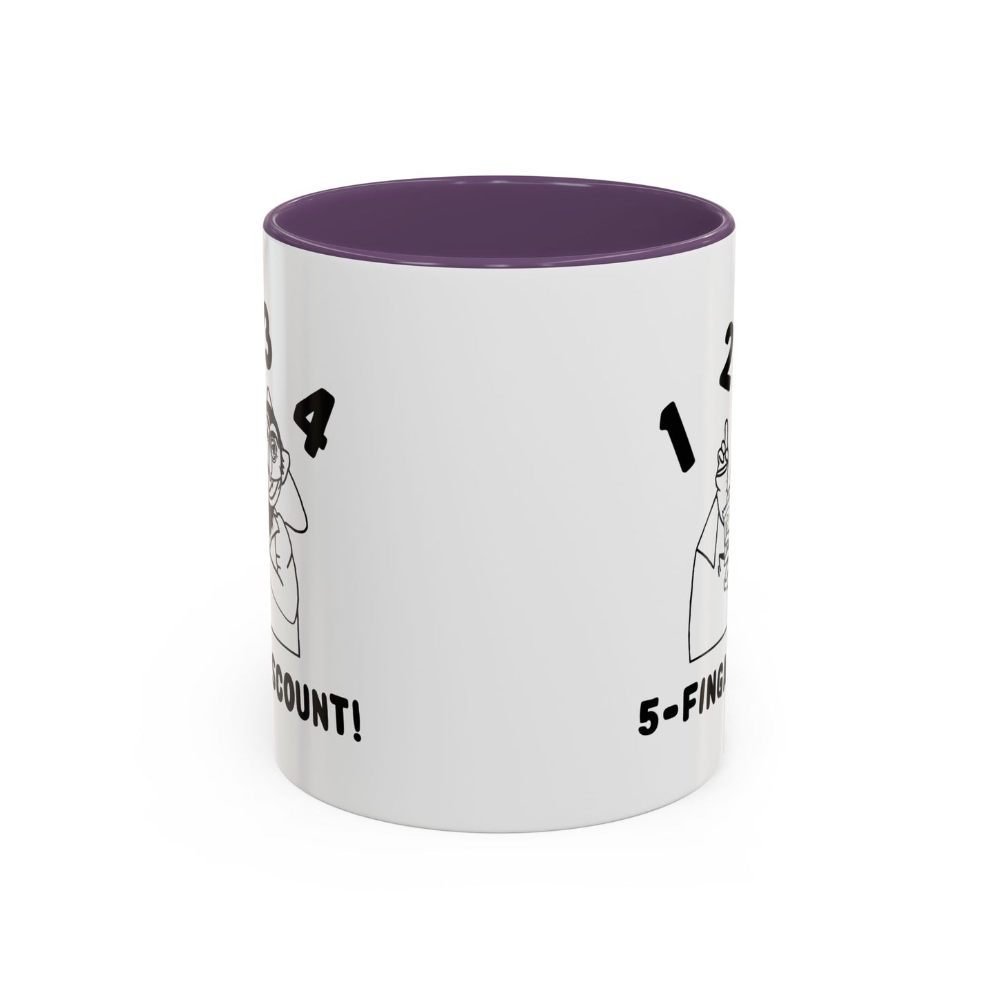 Five Finger Discount Outline Mug - Sesame Street The Count Parody Coffee Mug