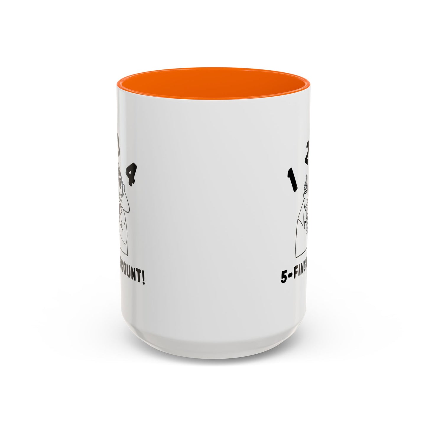 Five Finger Discount Outline Mug - Sesame Street The Count Parody Coffee Mug