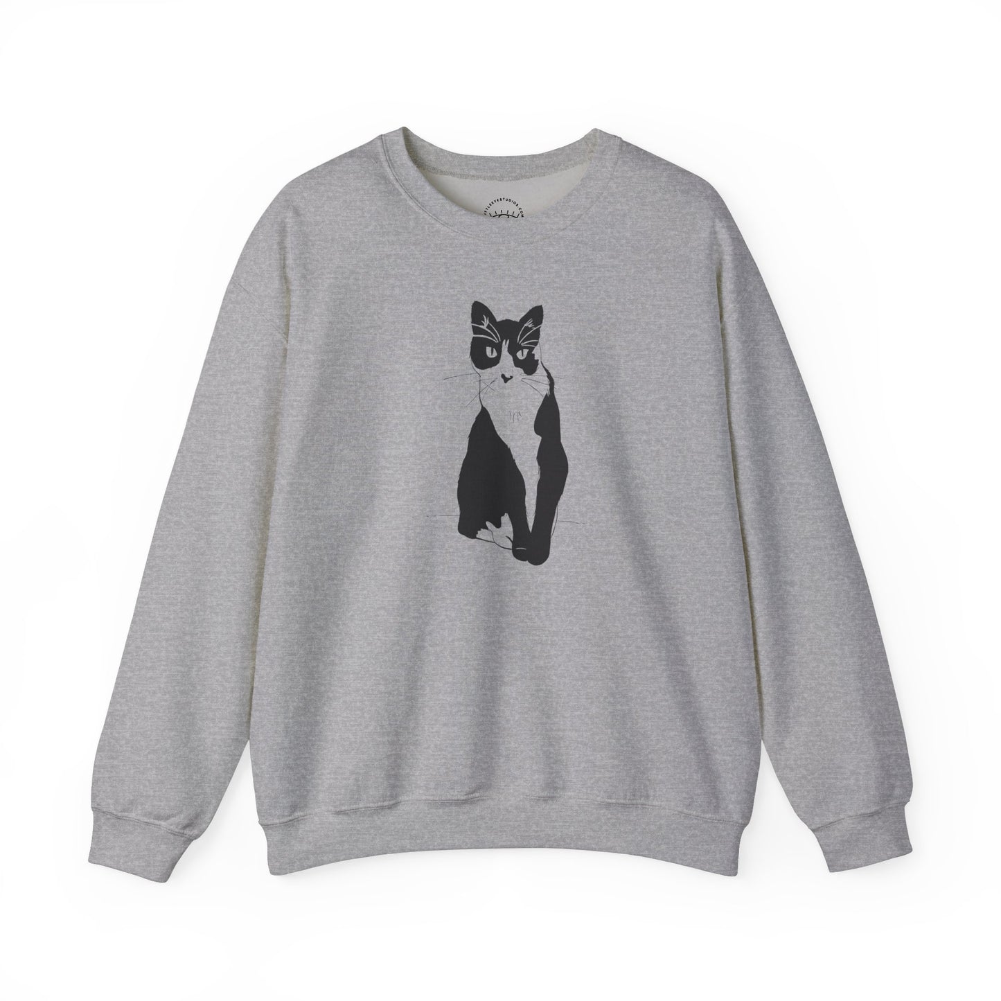 Cat Sweatshirt (Transparent Style Cat) - Cat Drawing Sweatshirt