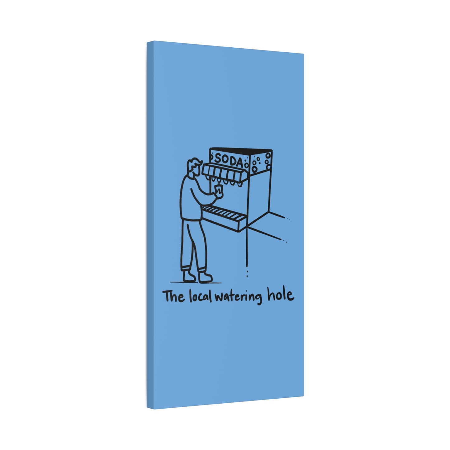 Local Watering Hole Canvas Print - Blue