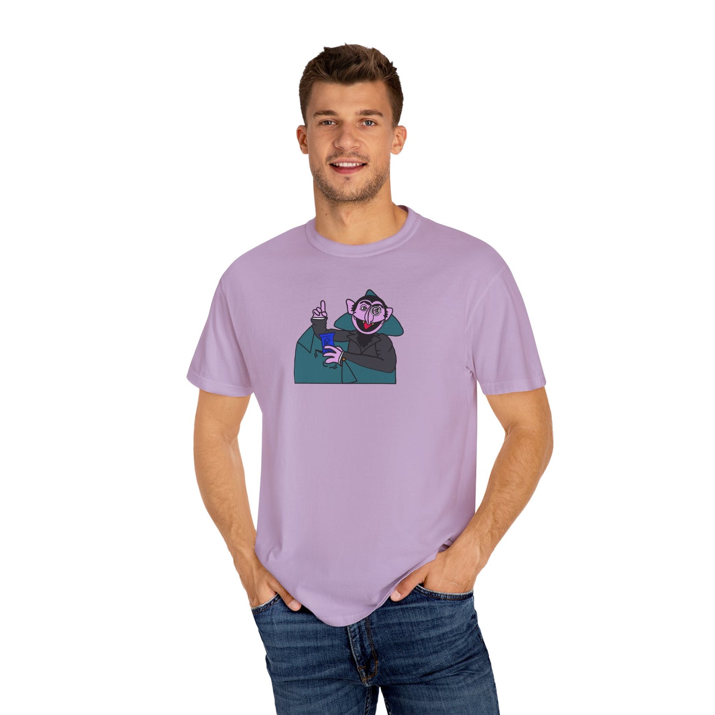 The Count Stealing Candy Tee - Sesame Street The Count Parody Shirt
