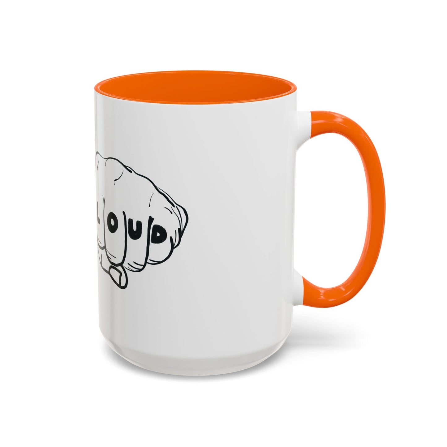 Live Loud Knuckle Tats Tattooed Fists Accent Mug
