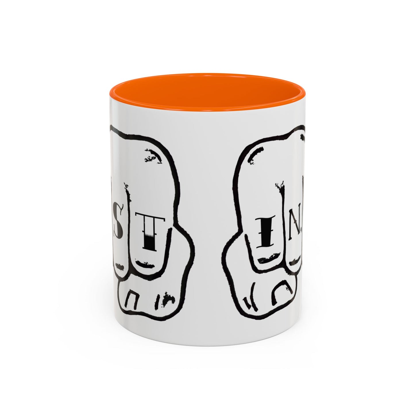 Austin Knuckle Tats Tattooed Fists Accent Mug Giant Fists Edition