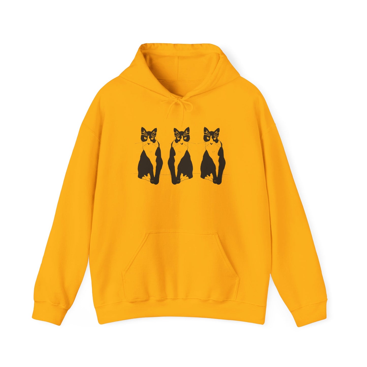 Cat x3 Hoodie (Transparent Style Cat) - Cat Hooded Sweatshirt