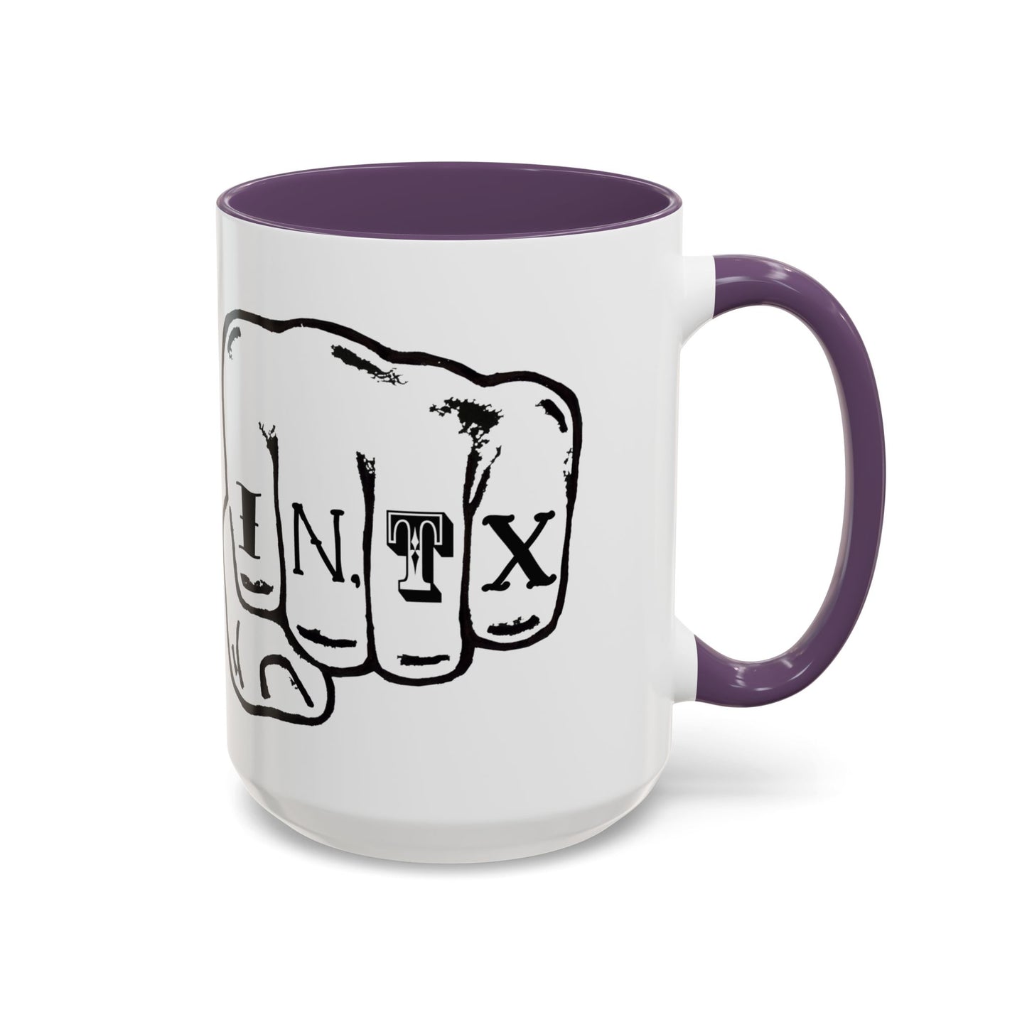 Austin Knuckle Tats Tattooed Fists Accent Mug Giant Fists Edition
