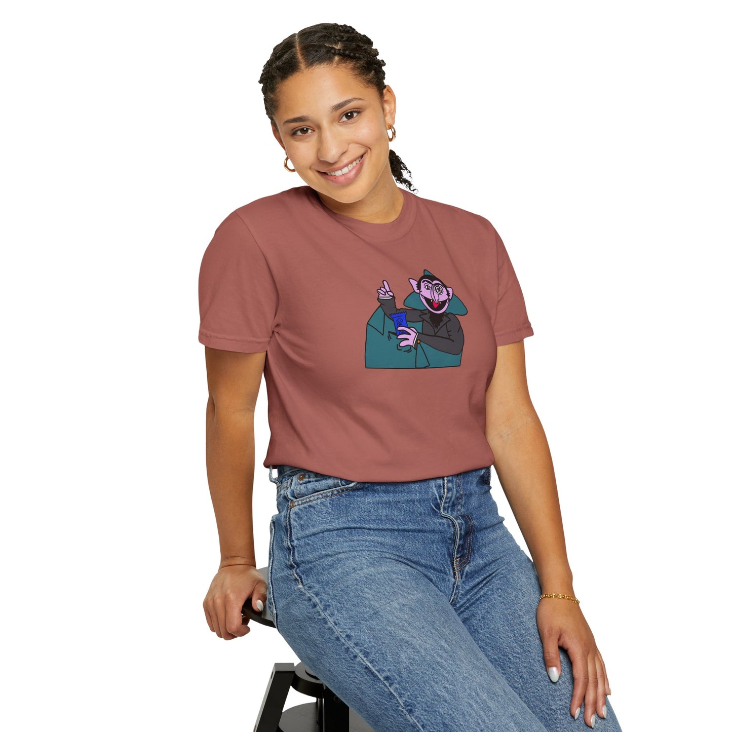 The Count Stealing Candy Tee - Sesame Street The Count Parody Shirt