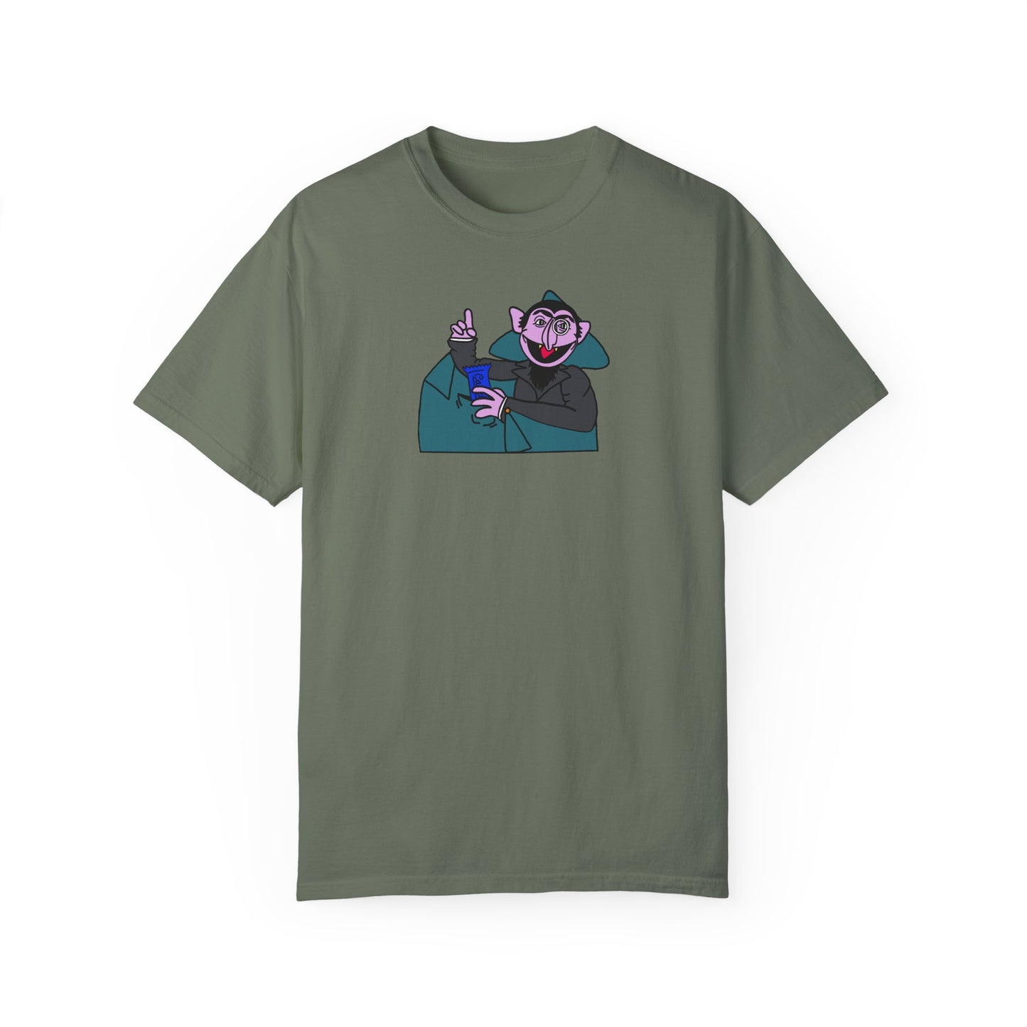 The Count Stealing Candy Tee - Sesame Street The Count Parody Shirt