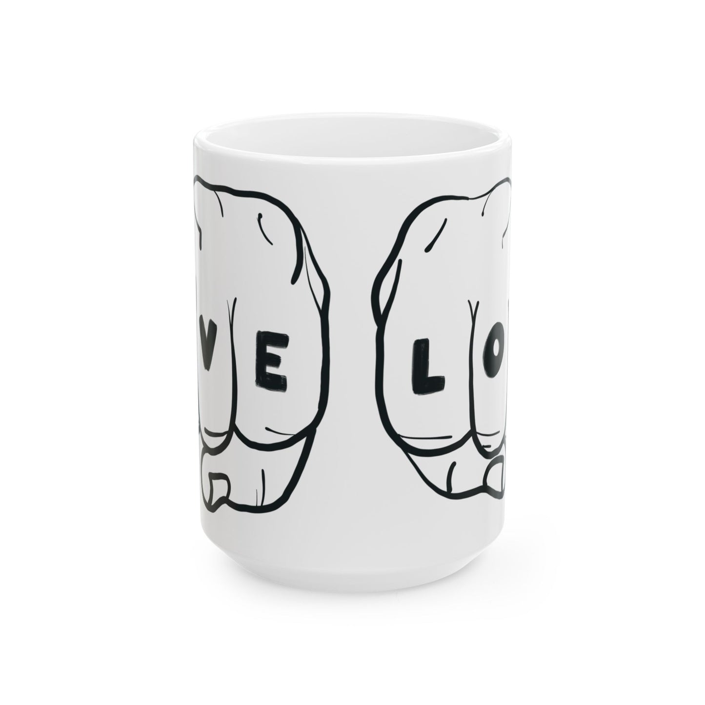 Live Loud Knuckle Tats Tattooed Fists Mug