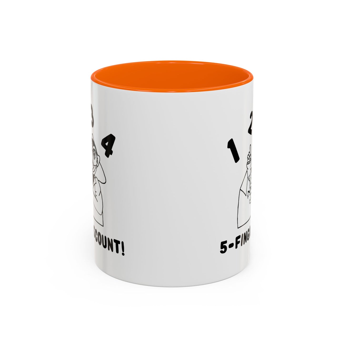 Five Finger Discount Outline Mug - Sesame Street The Count Parody Coffee Mug