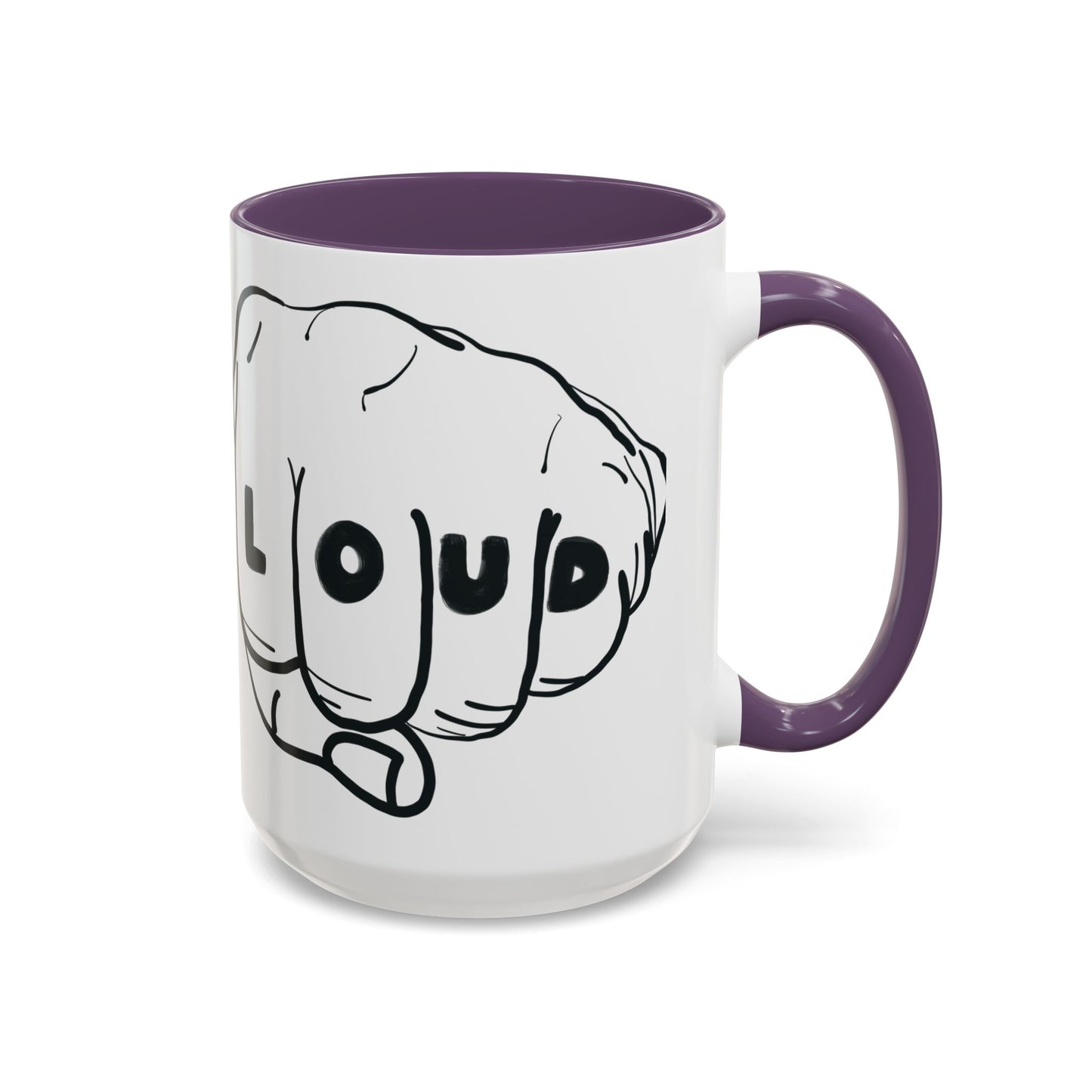 Live Loud Knuckle Tats Tattooed Fists Loudest Accent Mug