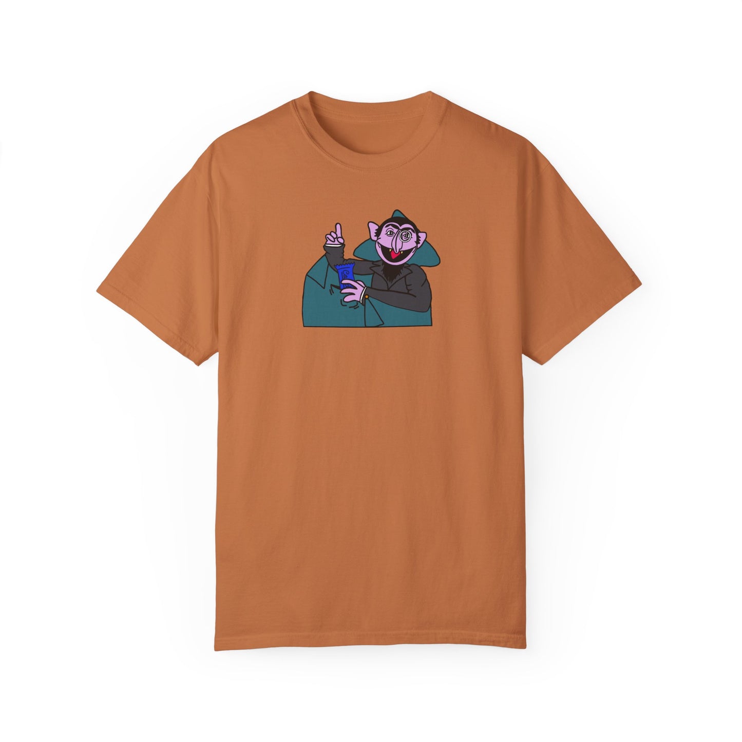 The Count Stealing Candy Tee - Sesame Street The Count Parody Shirt