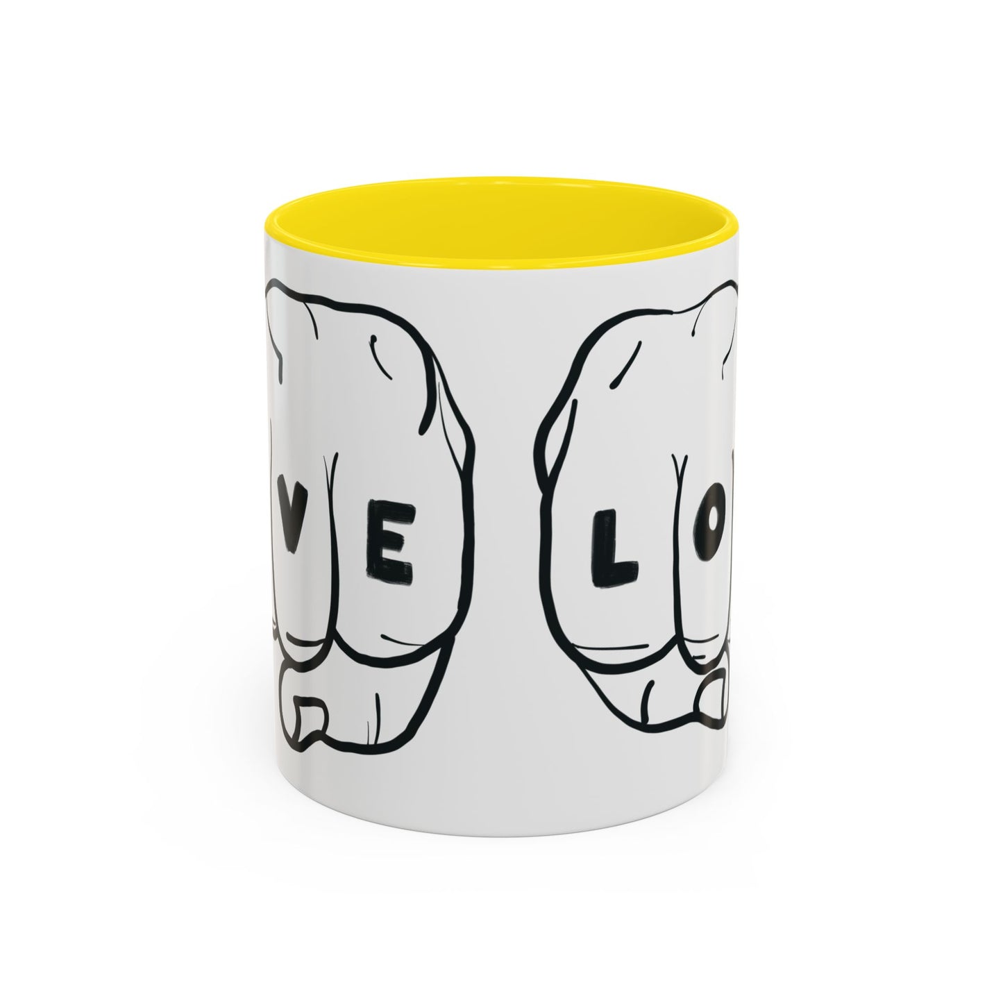 Live Loud Knuckle Tats Tattooed Fists Loudest Accent Mug