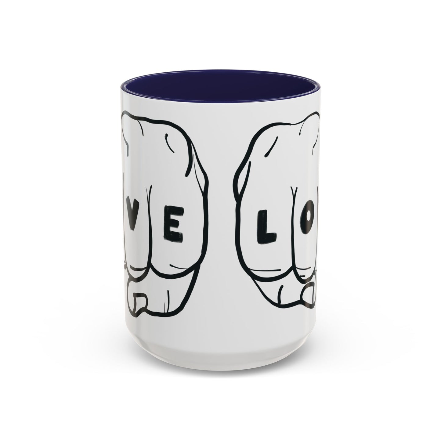 Live Loud Knuckle Tats Tattooed Fists Loudest Accent Mug