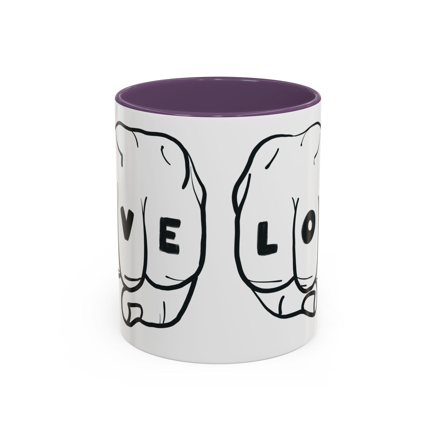 Live Loud Knuckle Tats Tattooed Fists Loudest Accent Mug