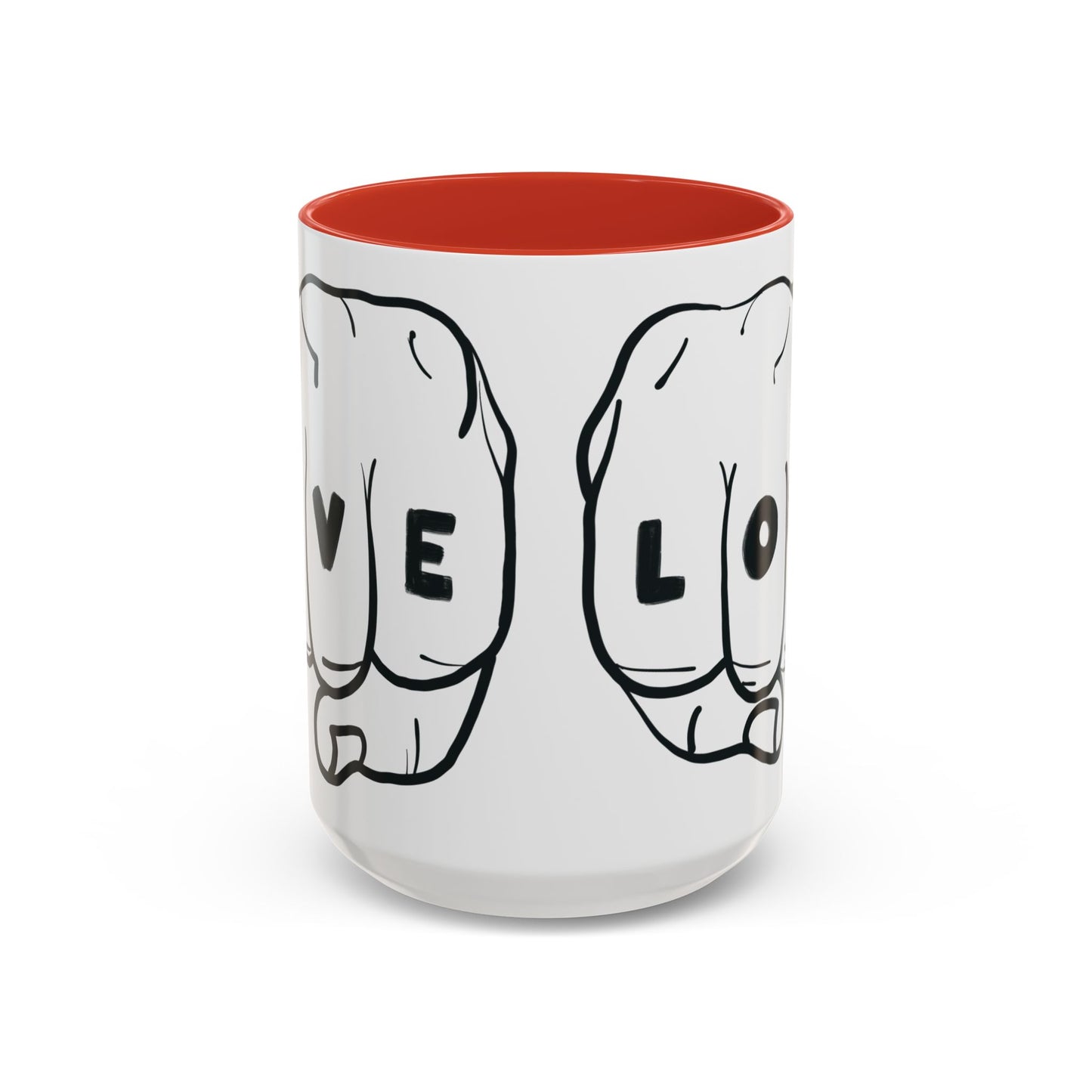 Live Loud Knuckle Tats Tattooed Fists Loudest Accent Mug