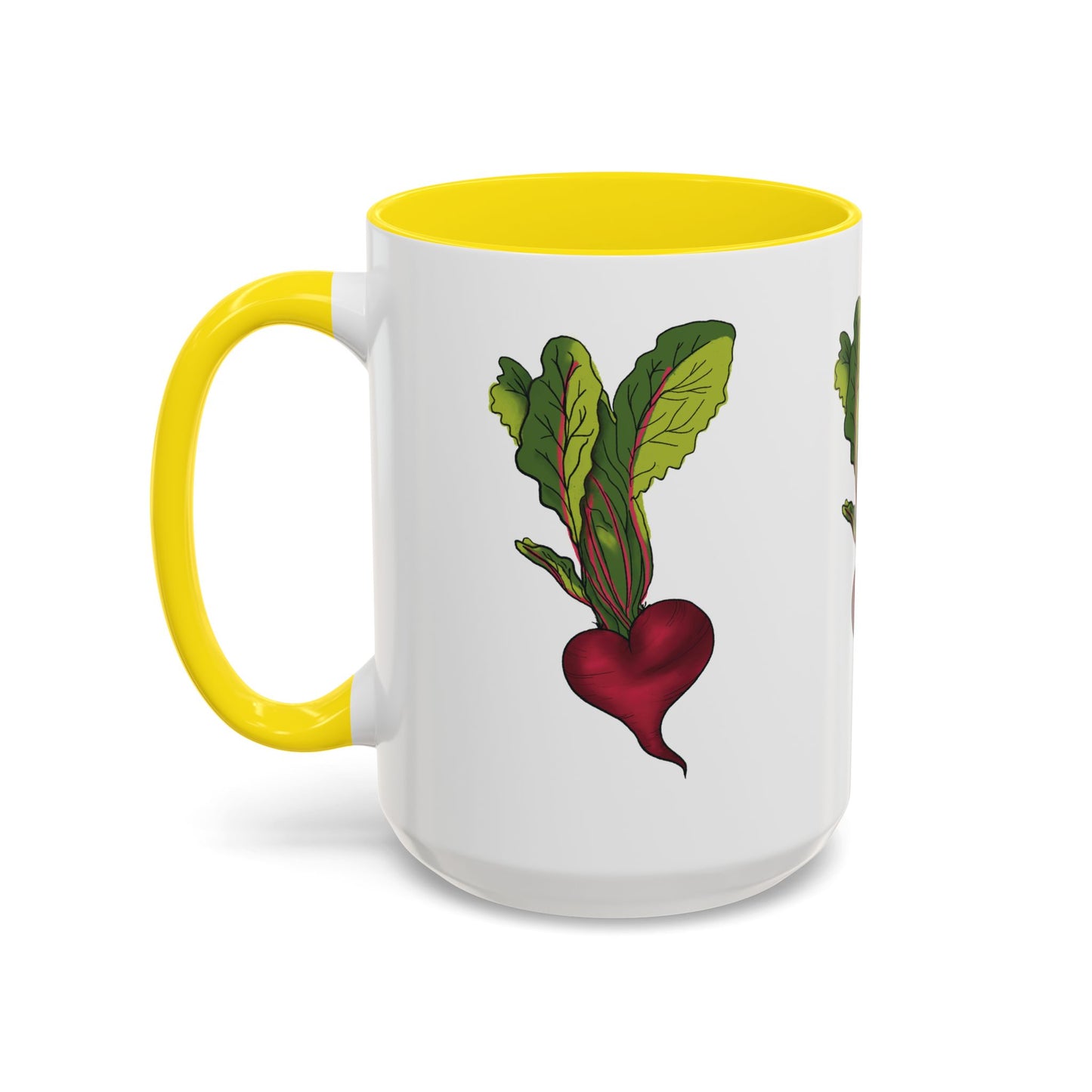 Triple Heart Beet Accent Mug