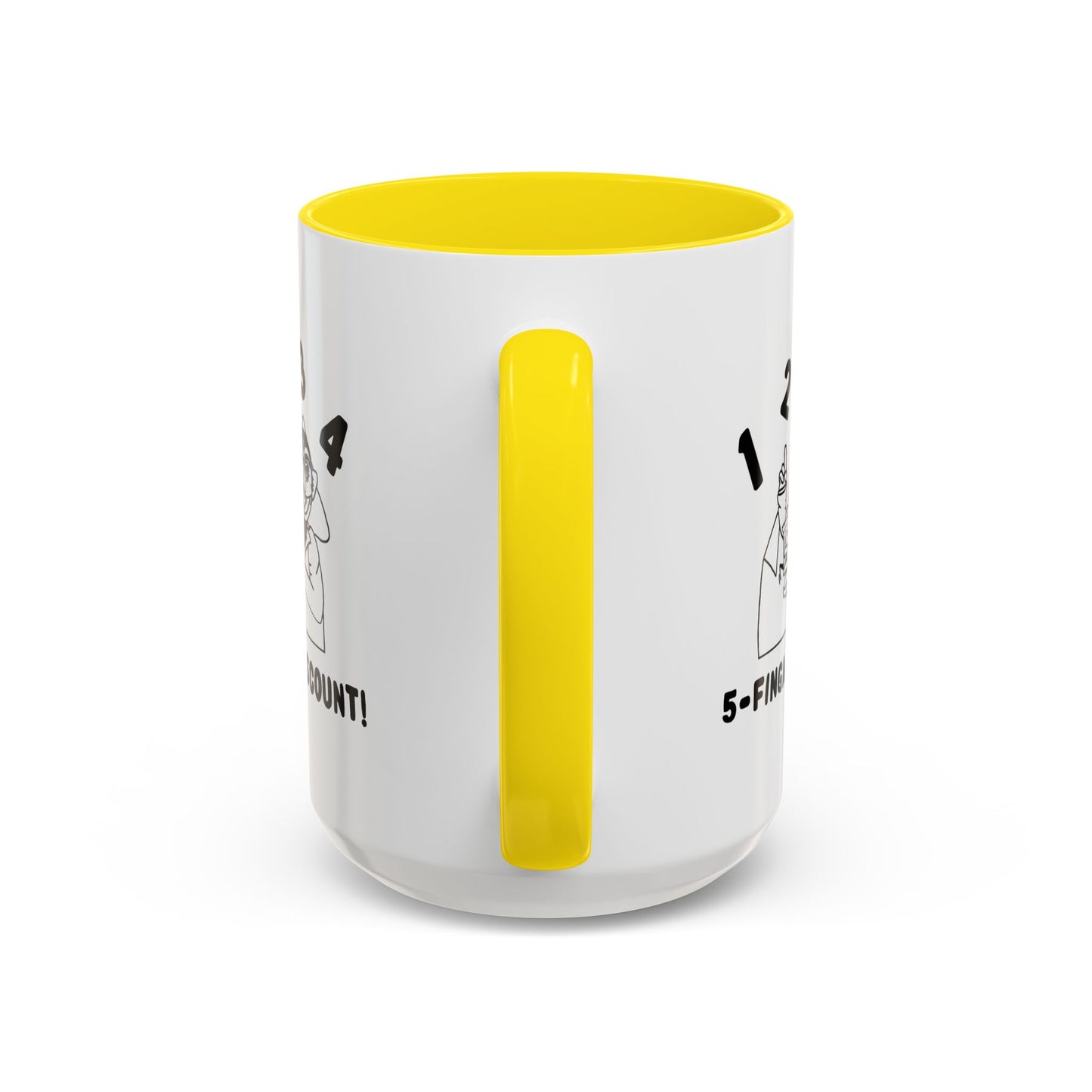 Five Finger Discount Outline Mug - Sesame Street The Count Parody Coffee Mug