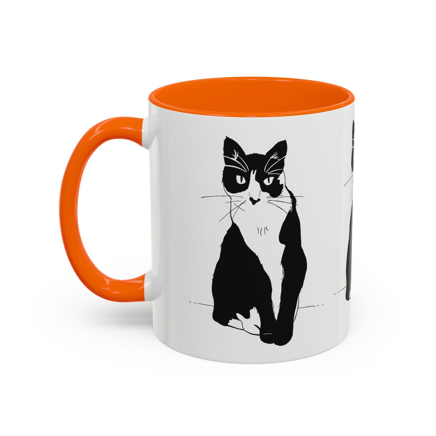 Three Cats Accent Mug (Transparent Style Cat) - Three Cats Edition Cat Mug