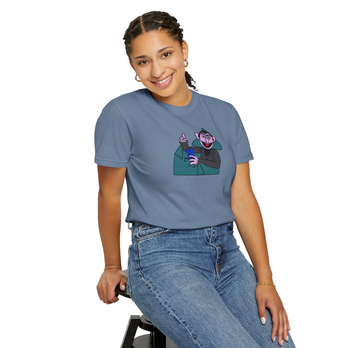 The Count Stealing Candy Tee - Sesame Street The Count Parody Shirt