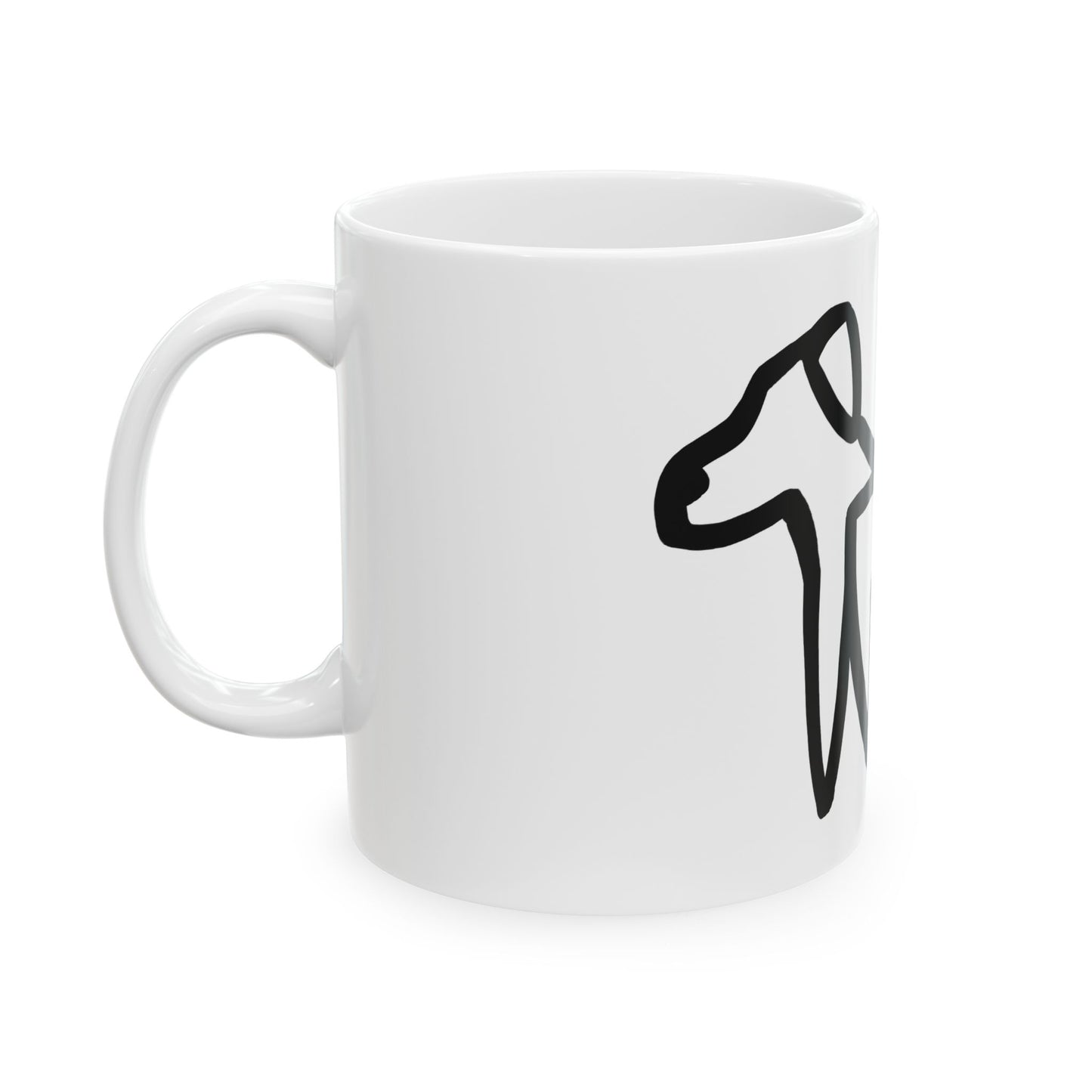 Dog Mug - Dog Drawing Mug - Big Dog Edition