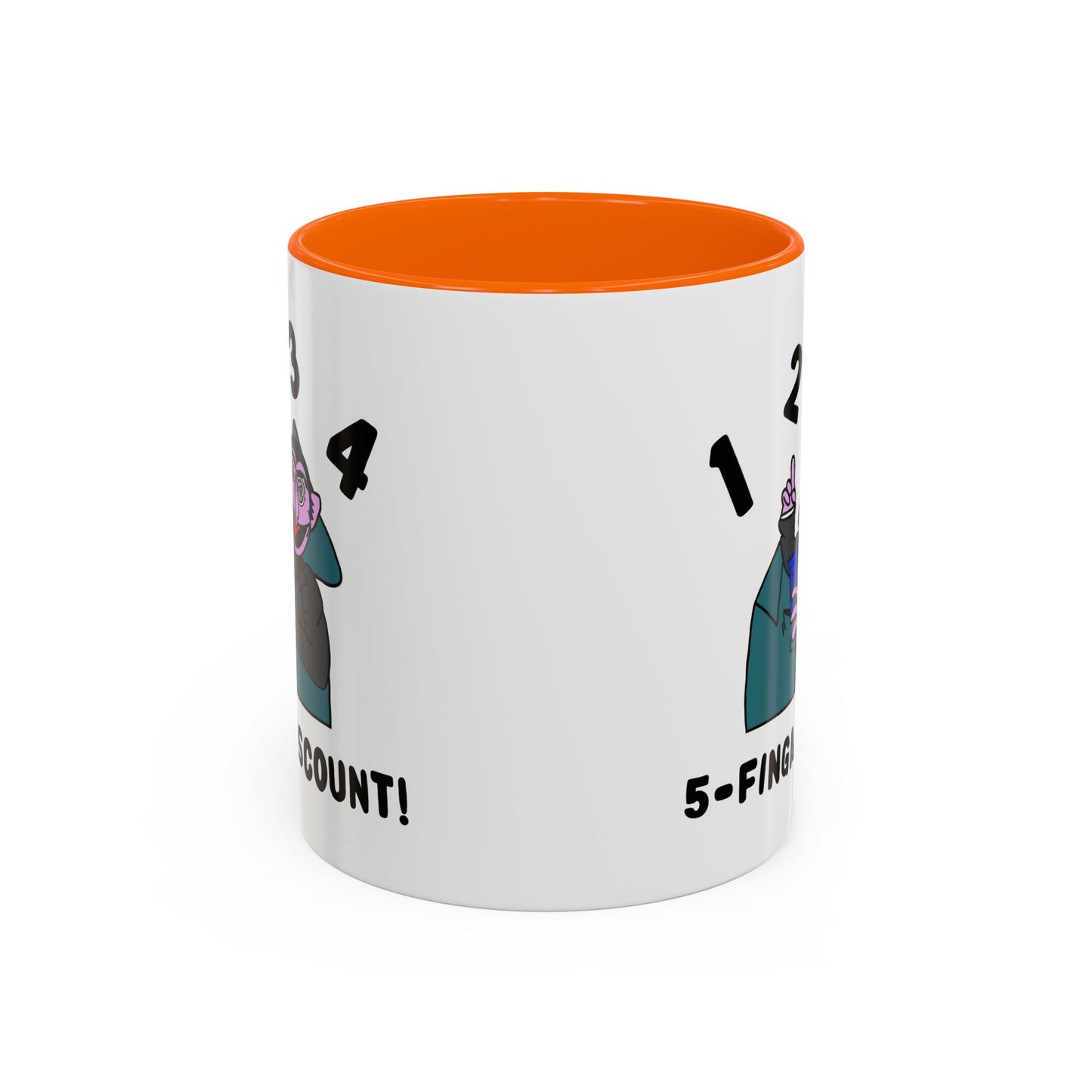 Five Finger Discount Accent Coffee Mug - Sesame Street The Count Parody Coffee Mug