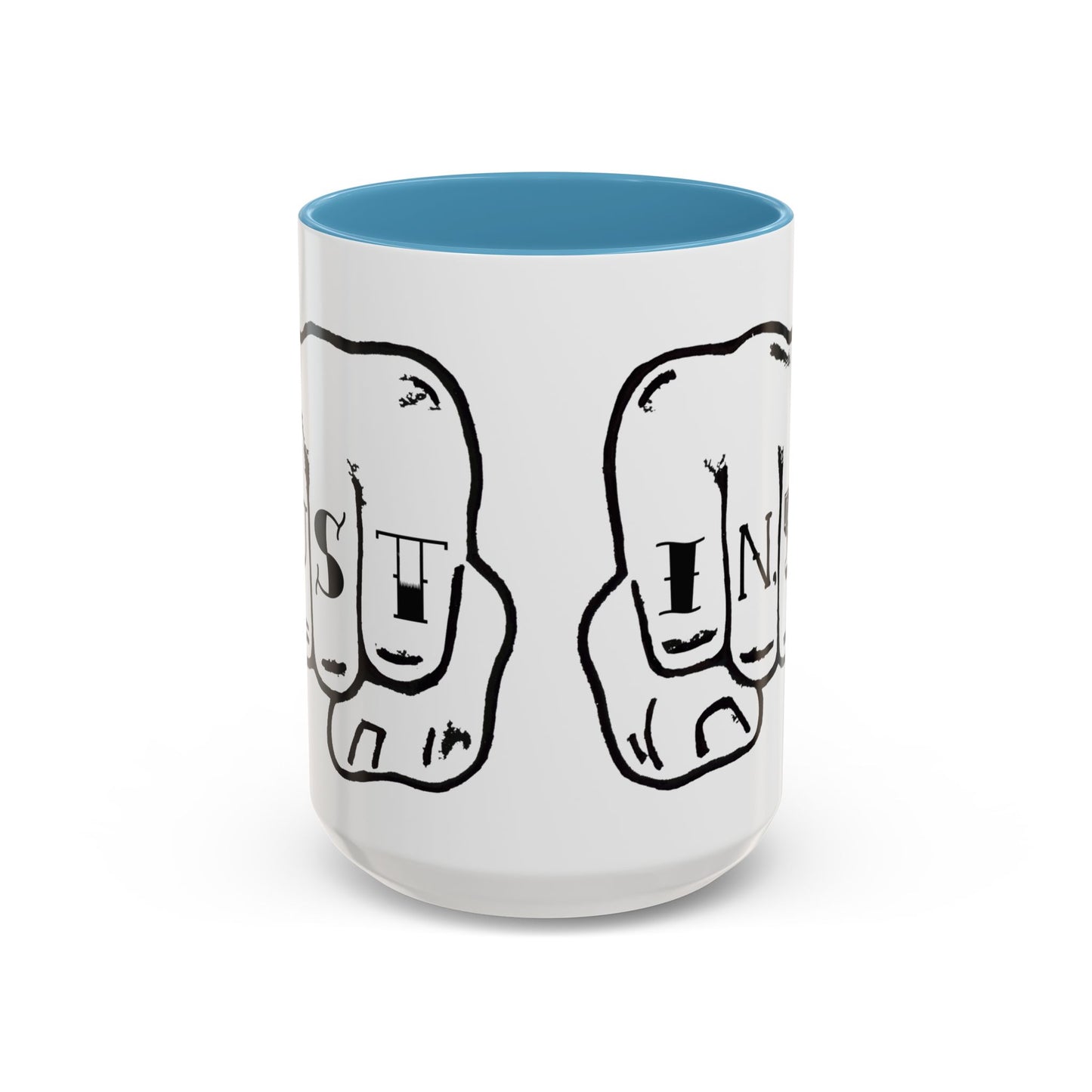 Austin Knuckle Tats Tattooed Fists Accent Mug Giant Fists Edition