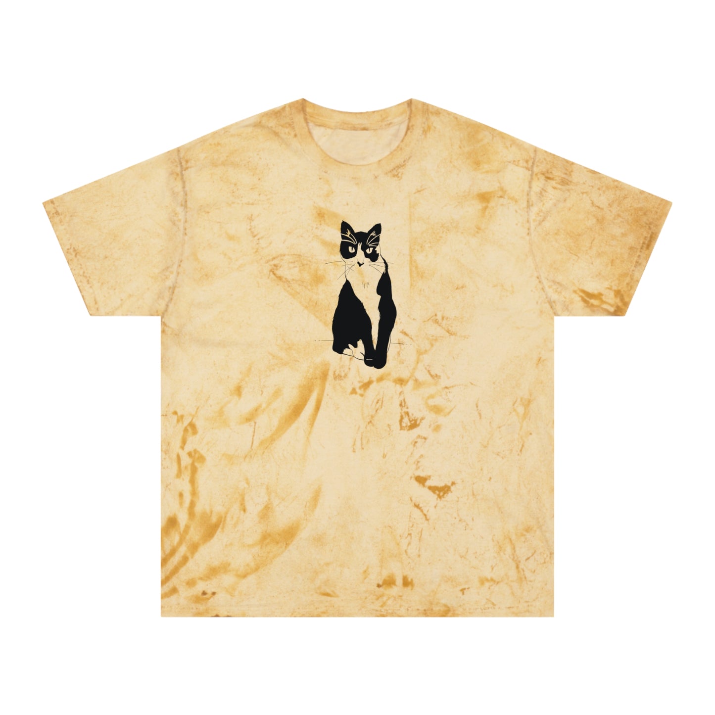 Cat Color Blast Tee (Transparent Style Cat) - Cat Drawing Shirt