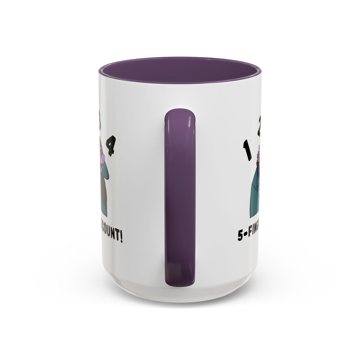 Five Finger Discount Accent Coffee Mug - Sesame Street The Count Parody Coffee Mug