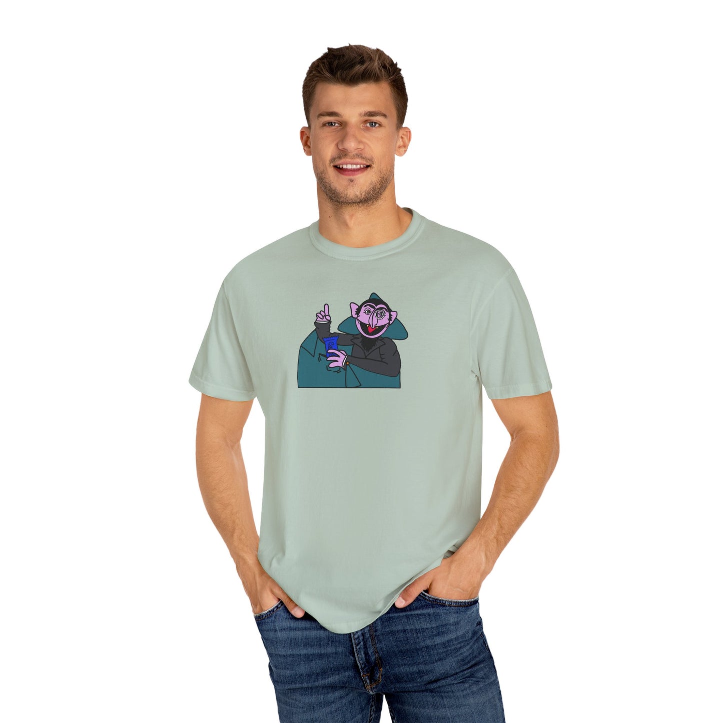 The Count Stealing Candy Tee - Sesame Street The Count Parody Shirt