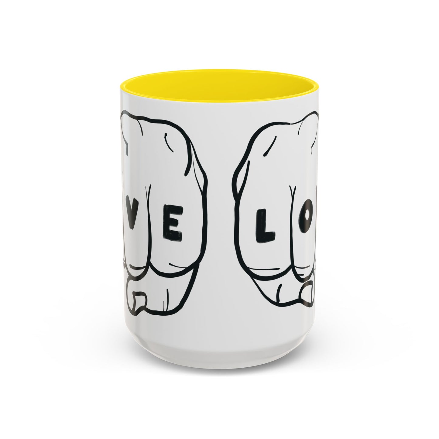 Live Loud Knuckle Tats Tattooed Fists Loudest Accent Mug