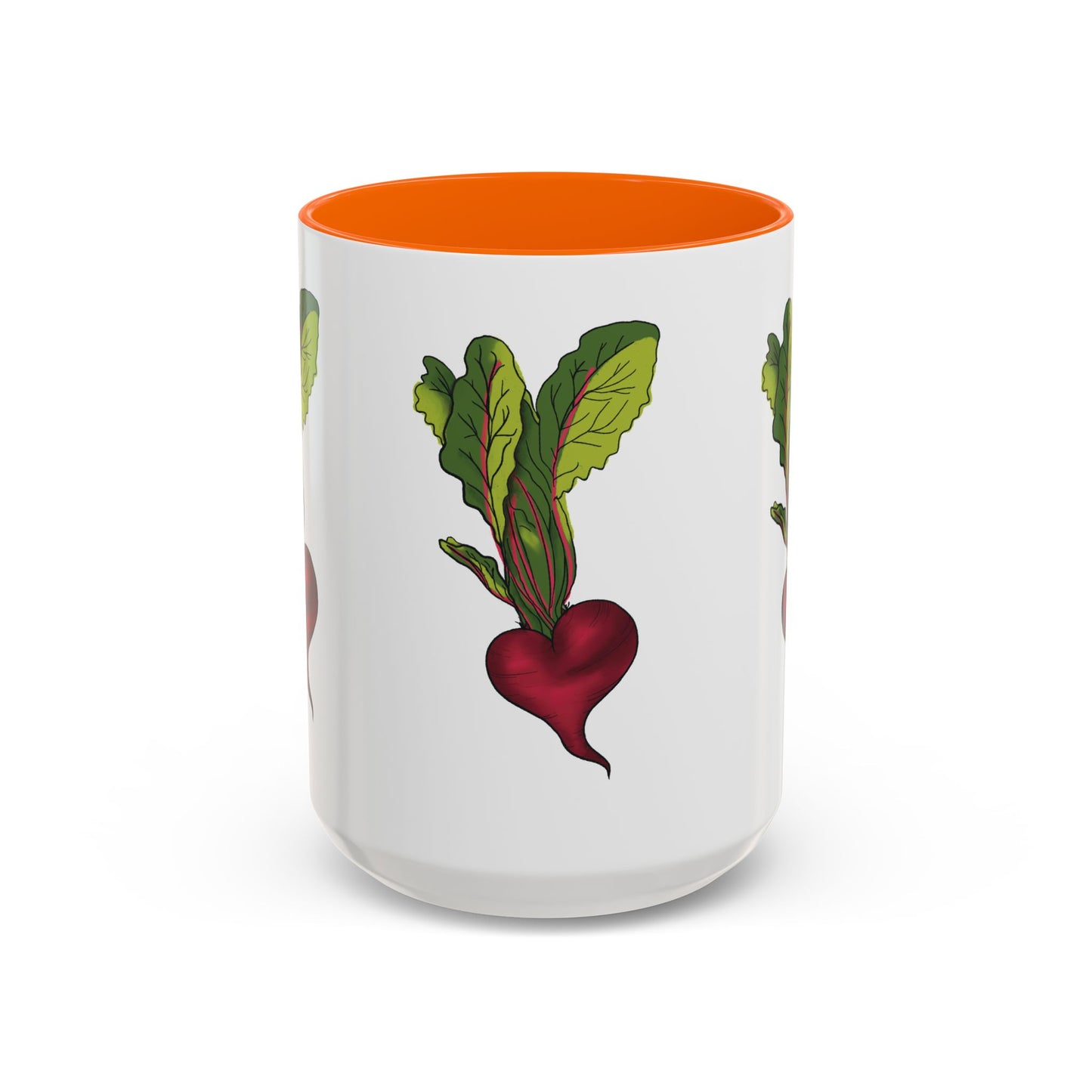 Triple Heart Beet Accent Mug