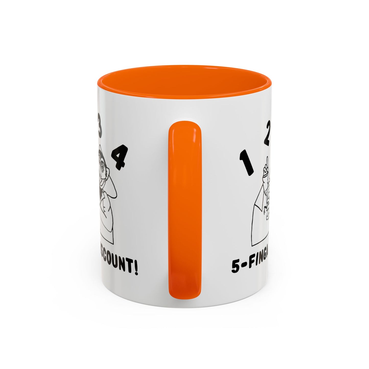 Five Finger Discount Outline Mug - Sesame Street The Count Parody Coffee Mug