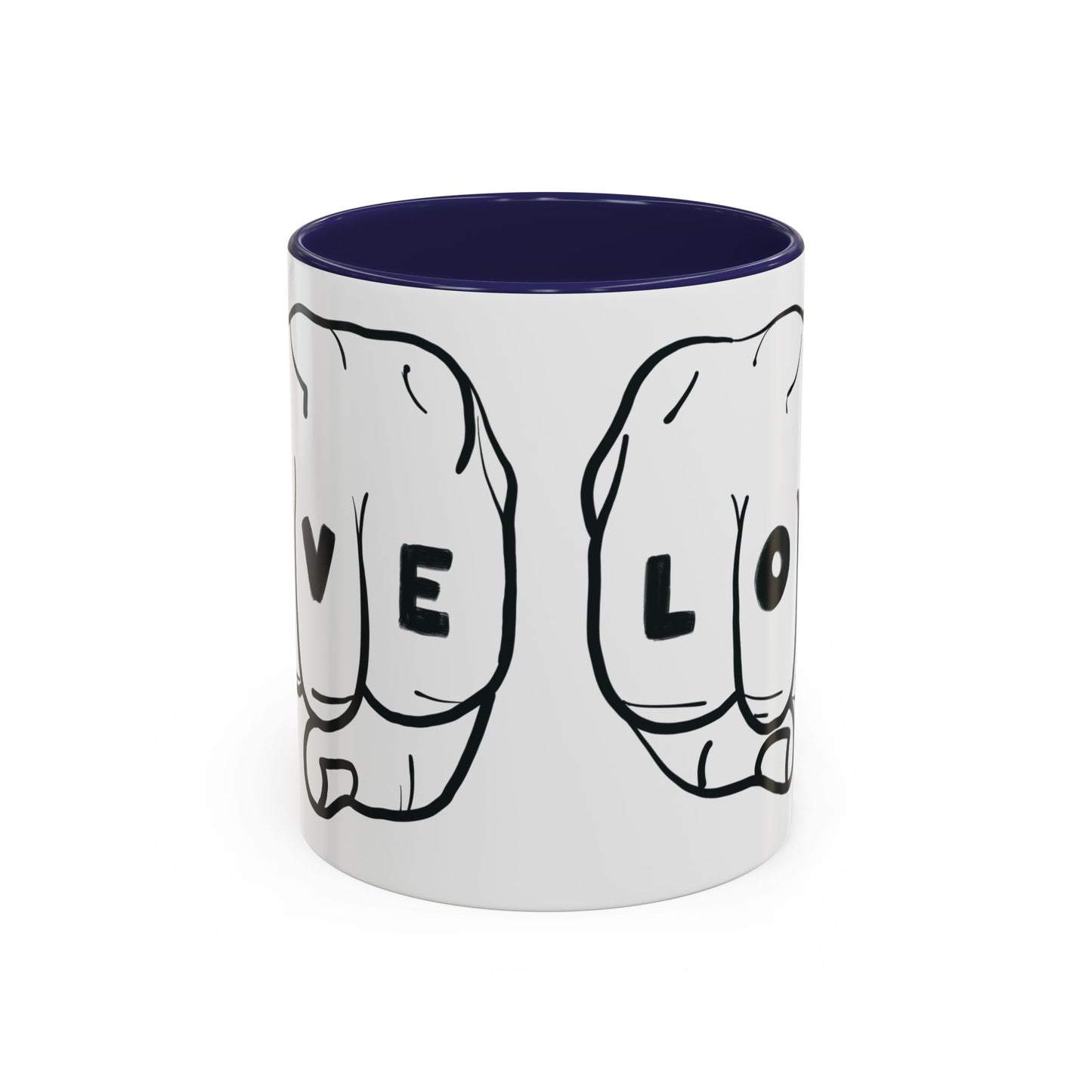 Live Loud Knuckle Tats Tattooed Fists Loudest Accent Mug