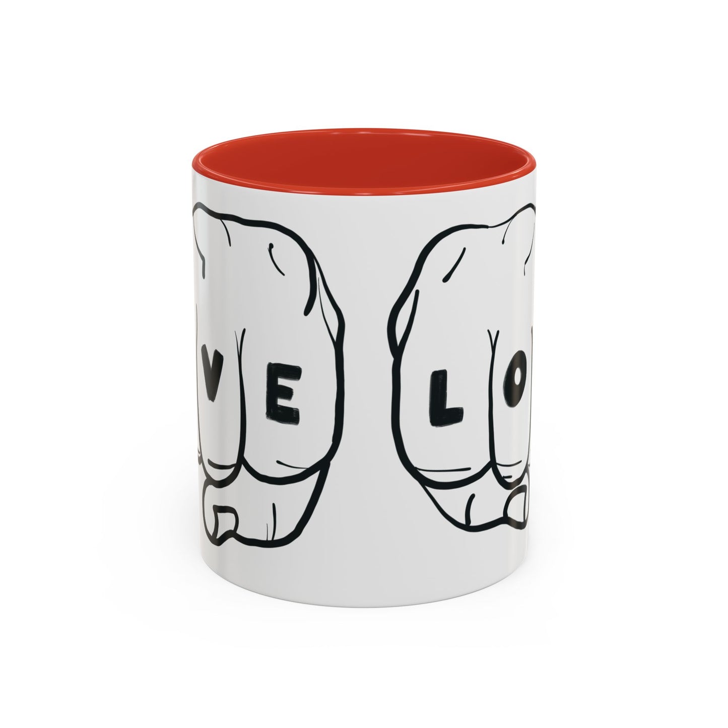 Live Loud Knuckle Tats Tattooed Fists Loudest Accent Mug